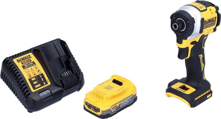 Produktbild DeWalt DCF 850 E1 Akku Schlagschrauber 18 V 205 Nm 1/4" Brushless + 1x Akku 1,7 Ah + LadegerÃ¤t (Akkubetrieb)