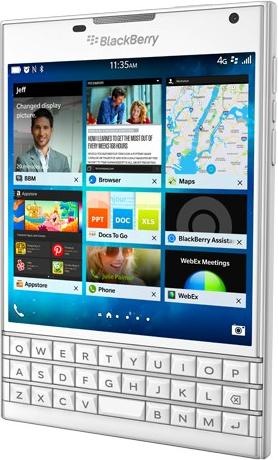Produktbild BlackBerry Passport (32 GB, Weiss, 4.50", Single SIM, 13 Mpx, 4G)