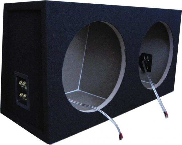 Produktbild Necom MDF Doppel-Subwoofer-Gehäuse