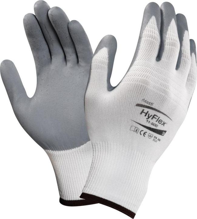 Produktbild Ansell Handschuhe HyFlex 11-800 Grösse 8 weiss/grau EN 388 PSA-Kategorie II (8)