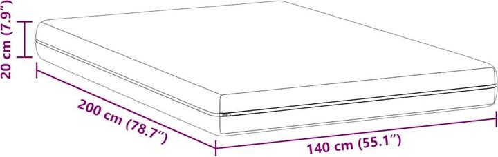 Produktbild vidaXL Matratzen Komfort (Federkern, 140 x 200 cm)