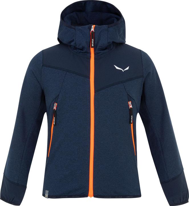 Salewa Agner Melange Polarlite Full Zip Kinder Kapuzenjacke (152)