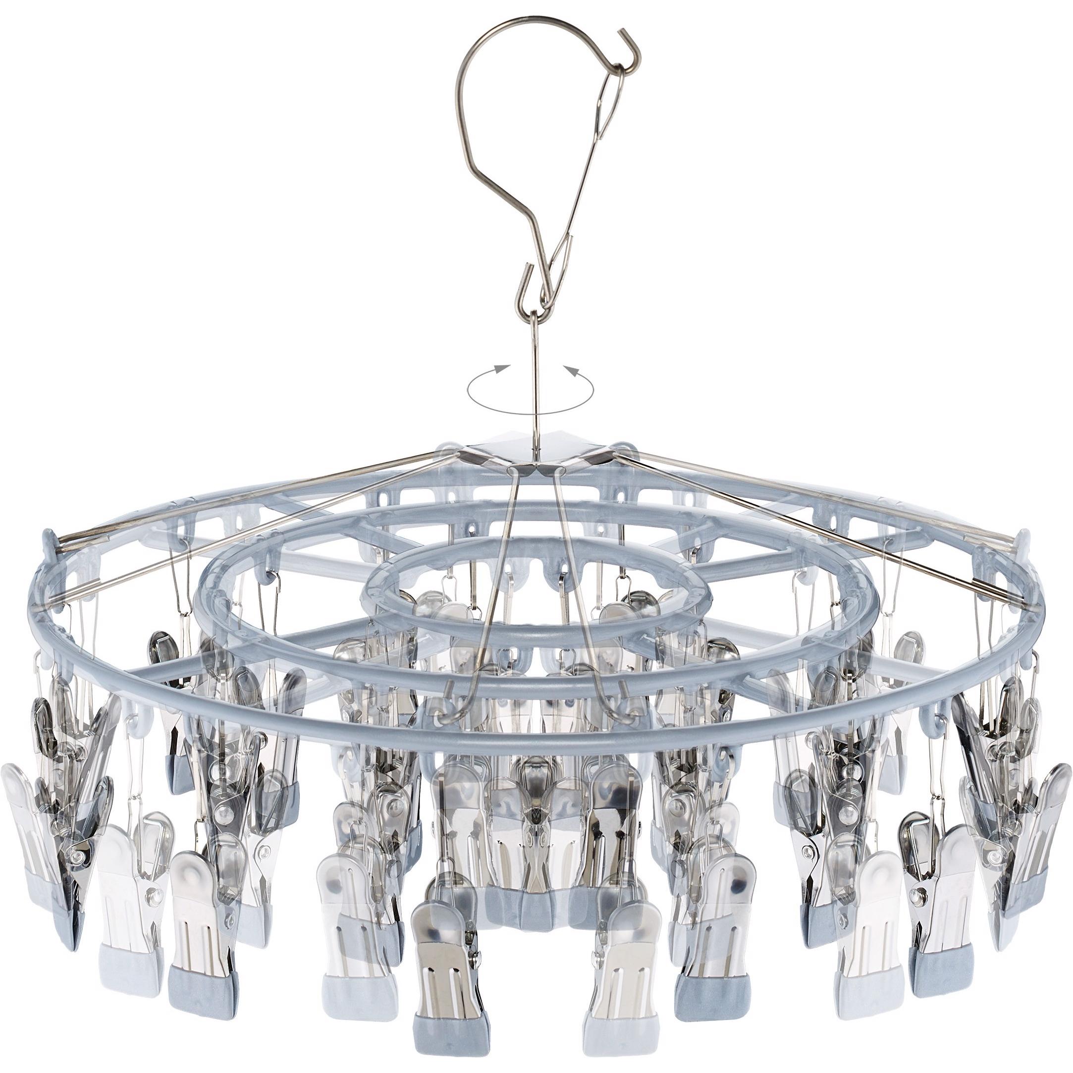 Relaxdays Stendino calzini, Stendibiancheria, Argento