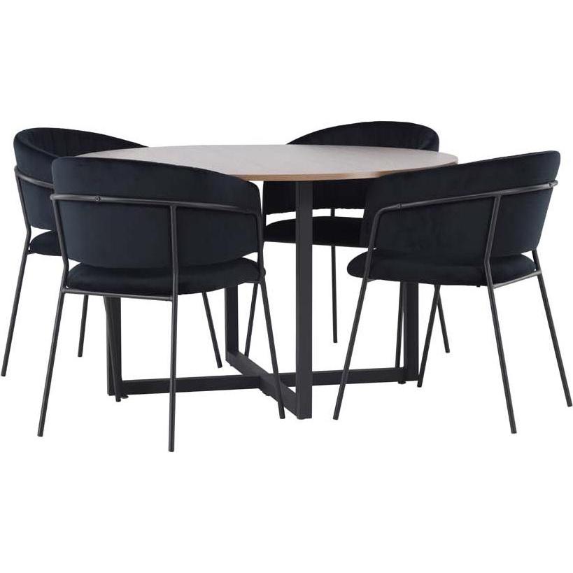 Ebuy24, Esstisch, Essgruppe Durango 21 (5-teilig) (120 x 75 x 120 cm)