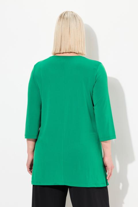 Produktbild Ulla Popken Longshirt, A-Linie, Rundhalsausschnitt (68)