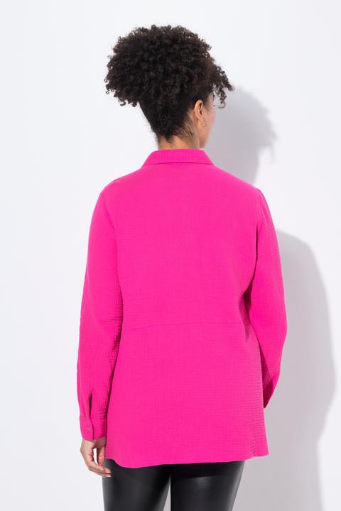 Image du produit Miamoda Bluse, A-Linie, Musselin, Ziernähte (46)