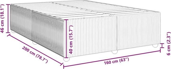 Actual product image vidaXL Bettgestell (160 x 200 cm)