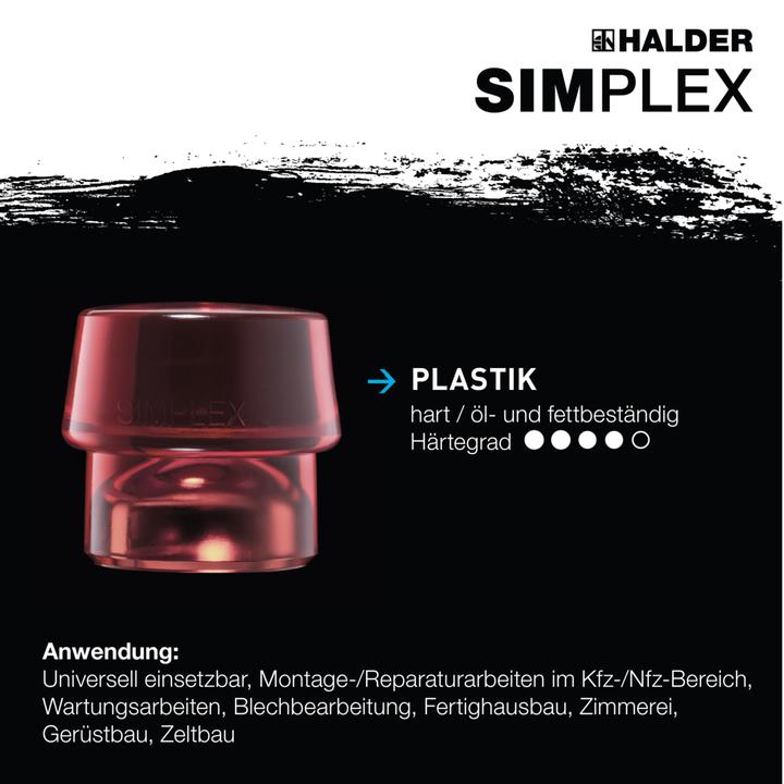 Produktbild Halder Schlageinsatz für SIMPLEX -Schonhammer,d.50,Plastik