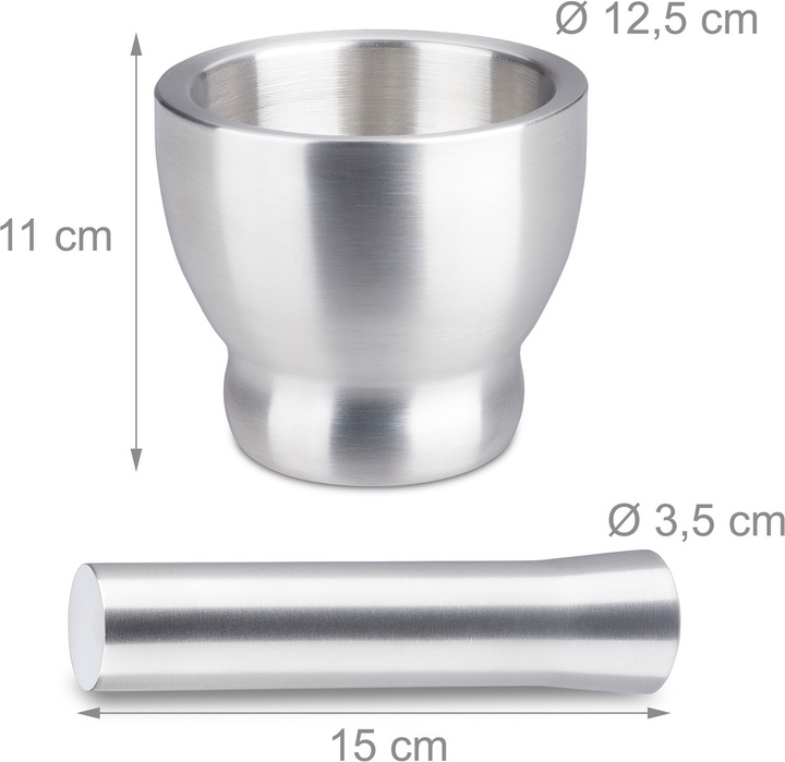 Actual product image Relaxdays Mortar&pestle