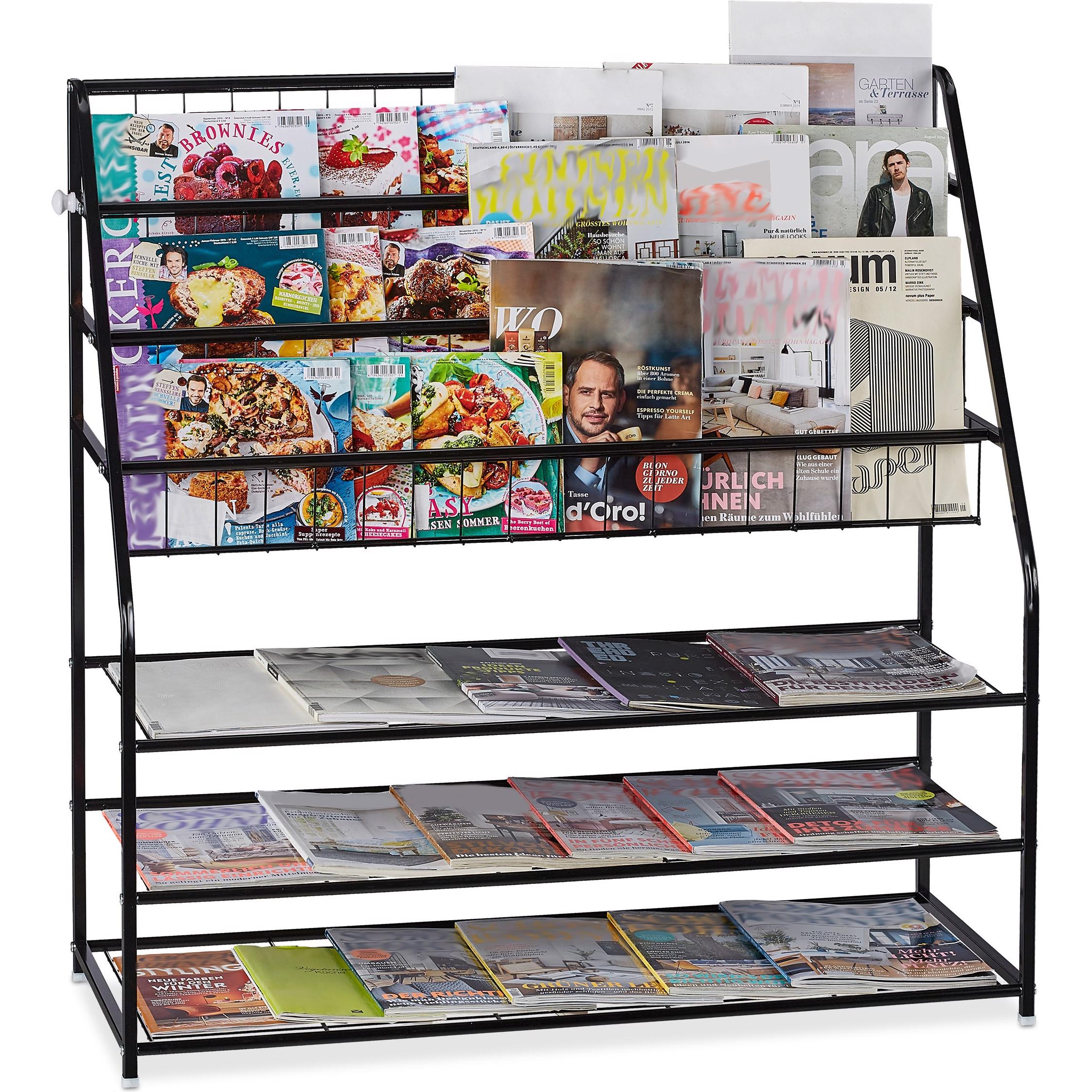 Thumbnail - Relaxdays, Zeitungsständer, Zeitschriftenregal (97 x 37 x 96 cm)