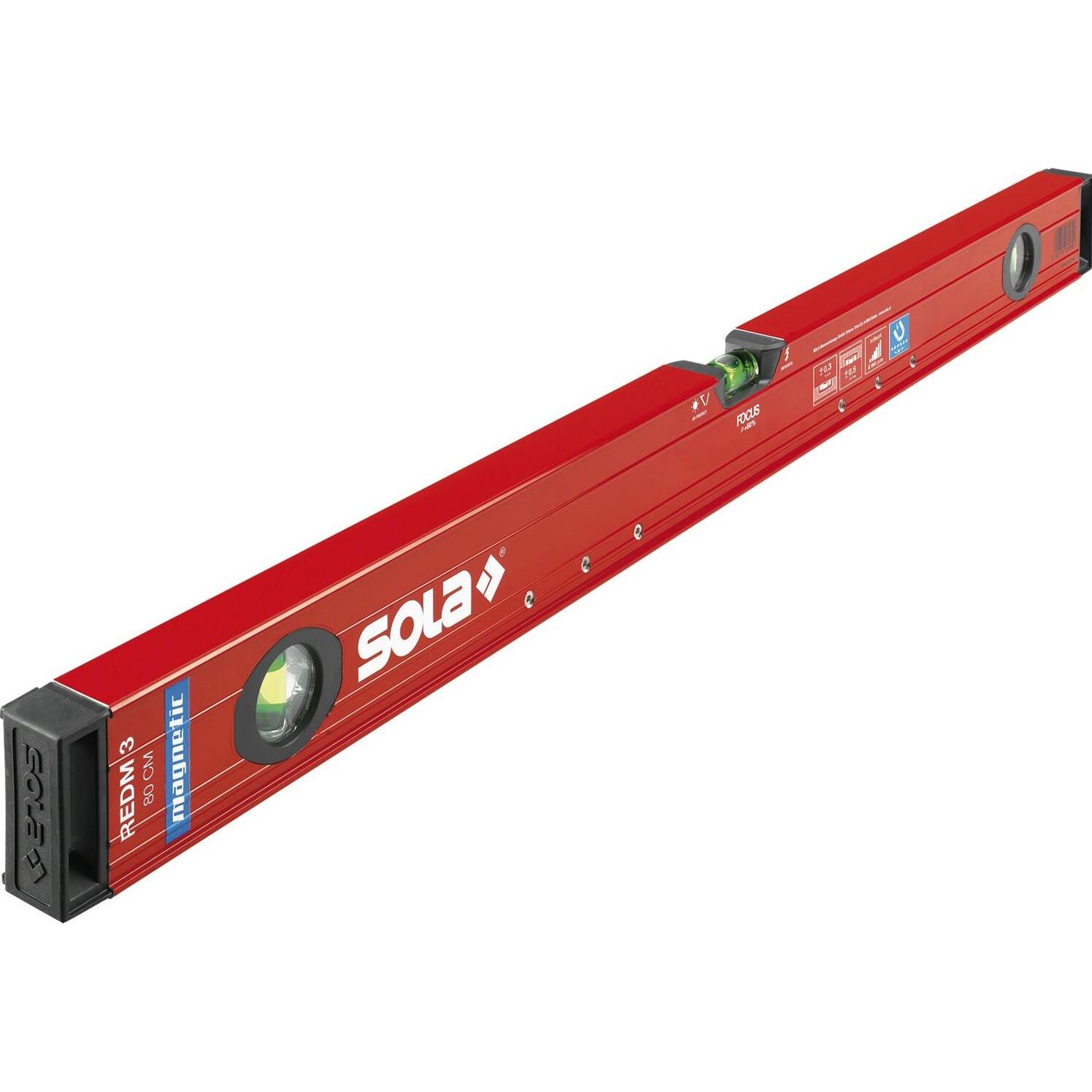 Sola Messwerkzeuge, Wasserwaage, Aluminium-Wasserwaage RED M SOLA 1000mm, 3 Libellen (100 cm)