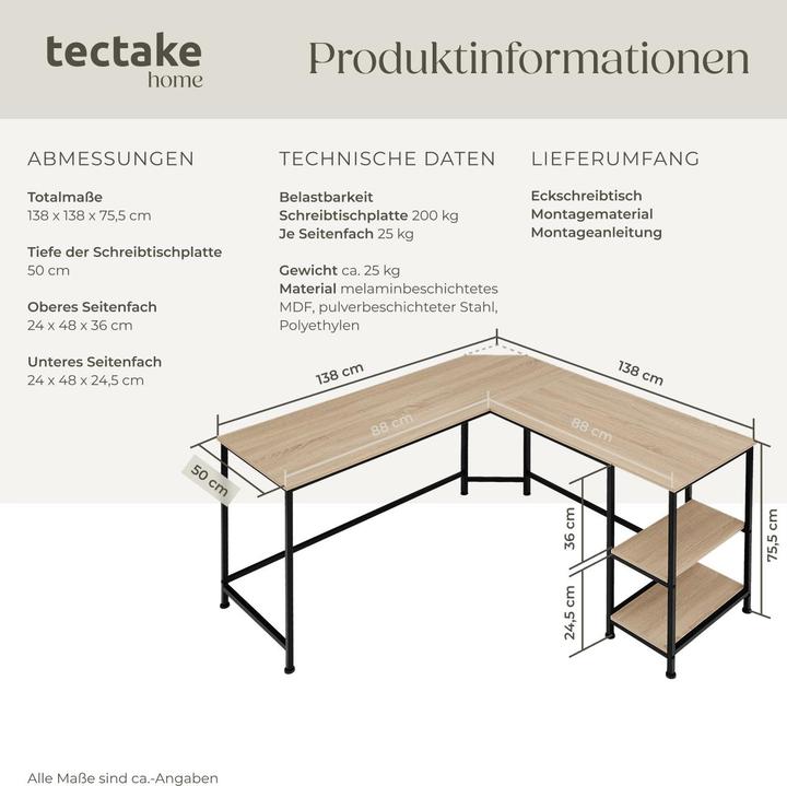 Image du produit tectake Hamilton (138 x 138 x 75,5 cm)