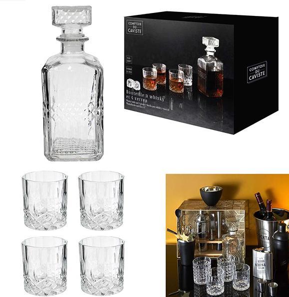 Produktbild Sombo Whiskykaraffe mit 4 Whiskygläsern