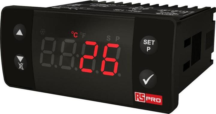 RS PRO Zweipunkt-Temperaturregler Tafelmontage, 1 x Relais Ausgang/ Thermoelement, Typ K Eingang, 23