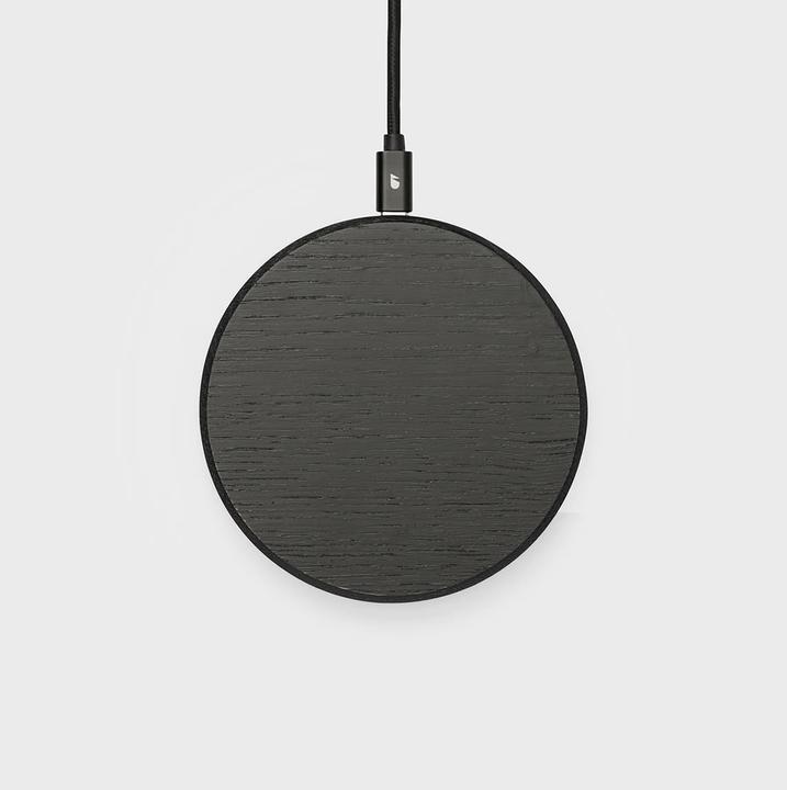 Produktbild Oakywood Slim Charging Pad - Kabelloses Ladegerät aus Massivholz - Schwarz - (15 W)