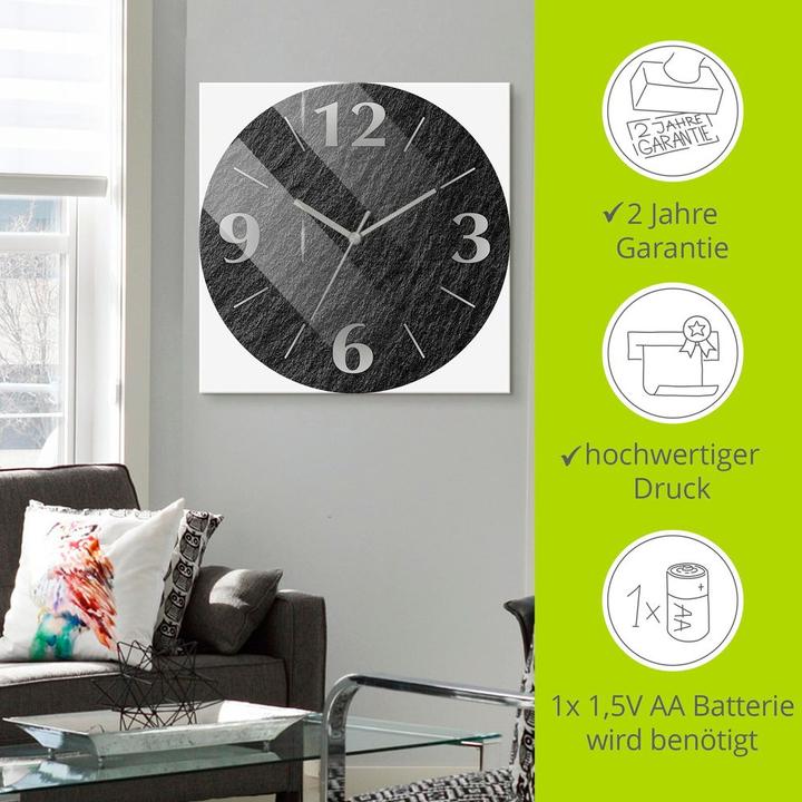 Actual product image Artland Wall clock slate look U1RE (30 cm)