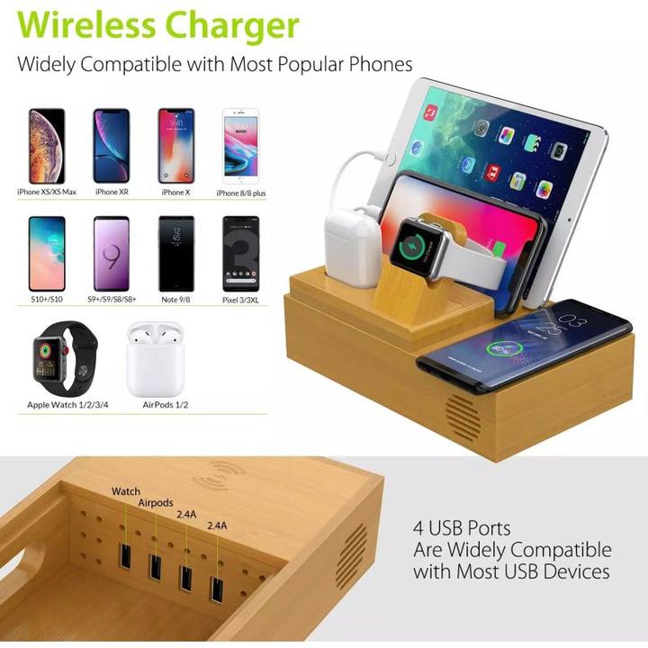 Produktbild Matsmobile 5 in1 Bamboo Charger Stand (40 W)