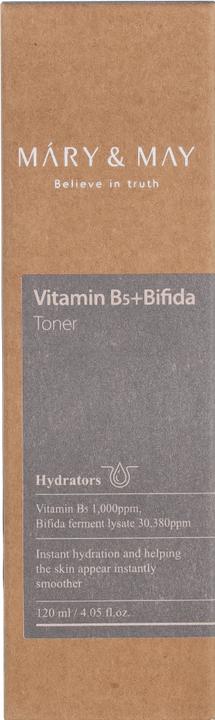 Actual product image Mary&May Vitamin B5 + Bifida Toner 4.05 Fl Oz / 120 ml (Face toner, 120 ml)