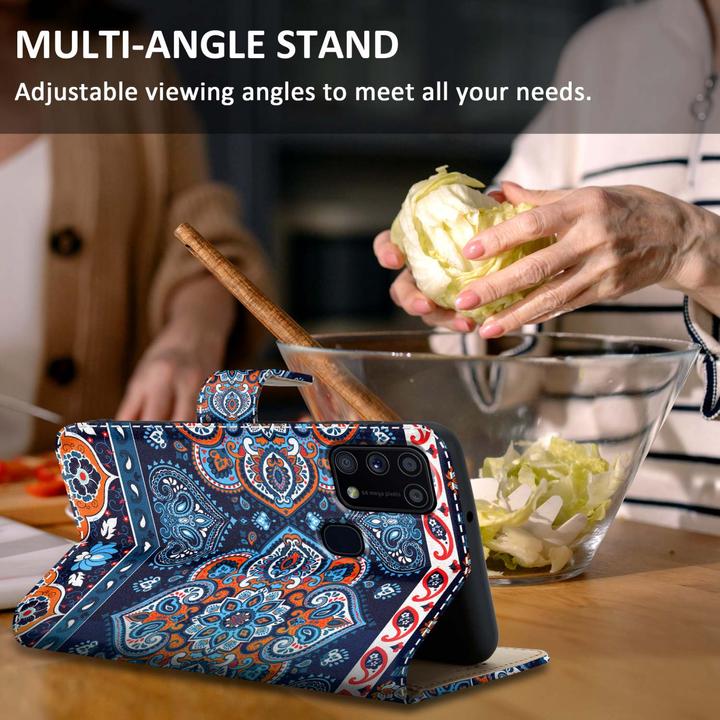 Actual product image Cadorabo Book Cover with Print for Samsung Galaxy M31 (Samsung Galaxy M31)