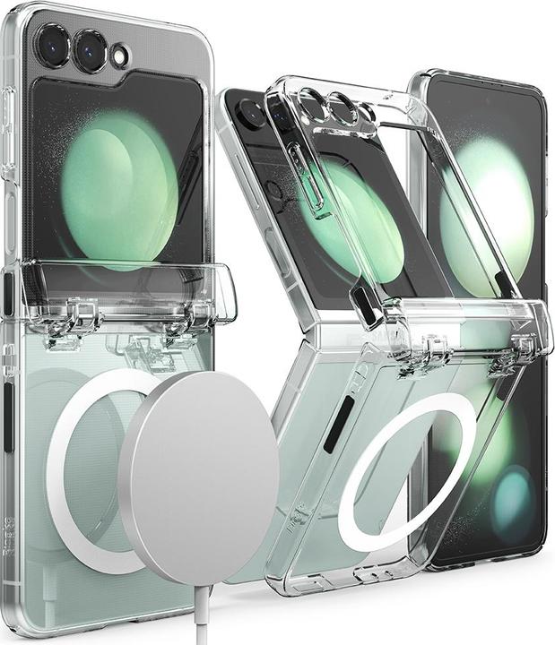 Actual product image Ringke Case for Galaxy Z Flip 5 SLIM HINGE MAGNETIC CLEAR (Samsung Galaxy Z Flip5)