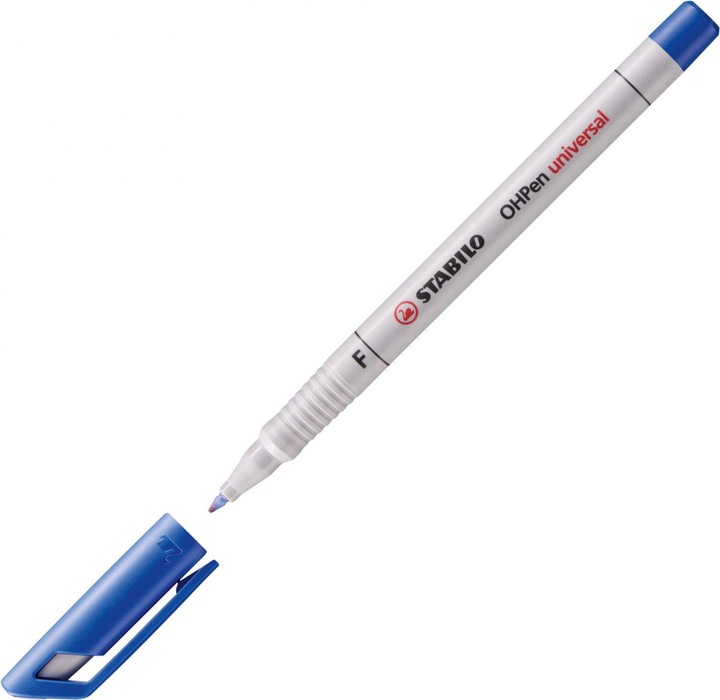 Produktbild STABILO OHPen universal Folienstift wasserlöslich (Blau, 0.70 mm, 10 x)