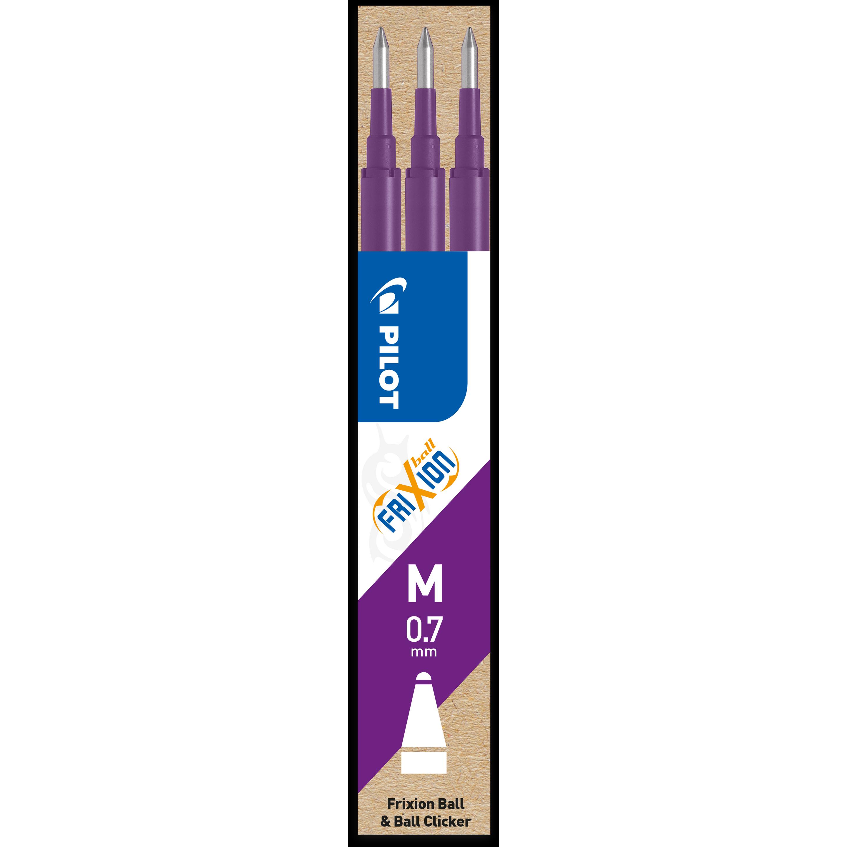 Pilot, Ersatzpatrone, FriXion Refill Set à 3 (Ersatzmine, Violett, 0.35 mm)