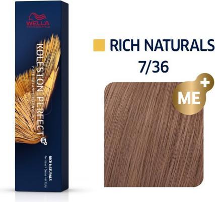 Produktbild Wella Koleston Perfect Me Rich Naturals 7/36 Medium Golden Blonde Violet 60ml (7, 36)