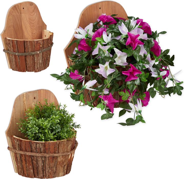 Relaxdays 3 pots à fleurs (32 cm)