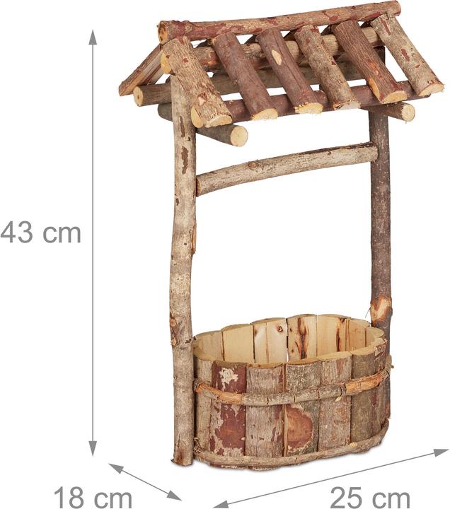 Produktbild Relaxdays Holzbrunnen