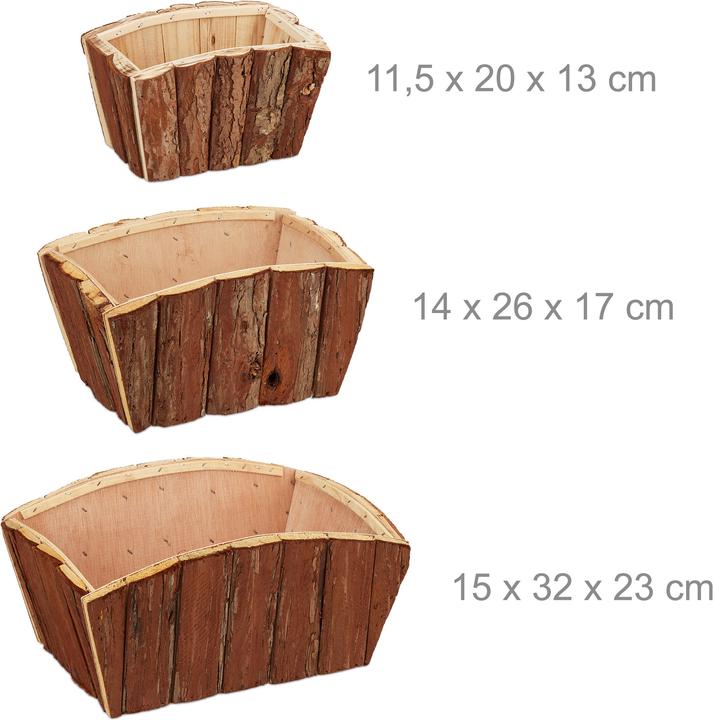 Actual product image Relaxdays Wooden flower box (32 cm)