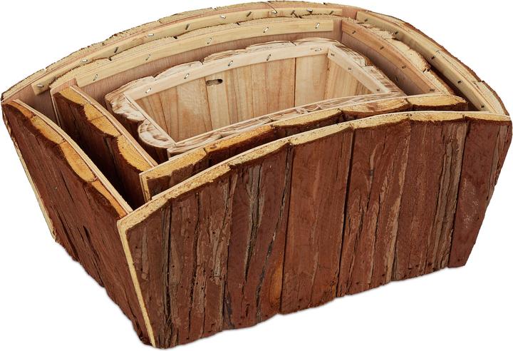 Actual product image Relaxdays Wooden flower box (32 cm)