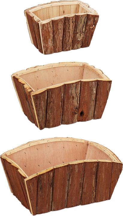 Actual product image Relaxdays Wooden flower box (32 cm)