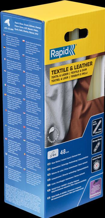Actual product image Rapid Textile & leather glue sticks Ø12x190mm 48 pieces
