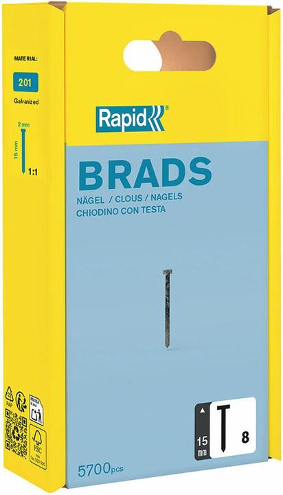 Productafbeelding Rapid Type 8 spijkers 15 mm