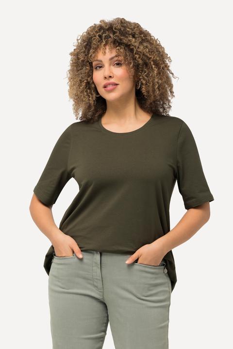 Produktbild Ulla Popken T-Shirt, A-Linie, Rundhalsausschnitt, Halbarm (54)