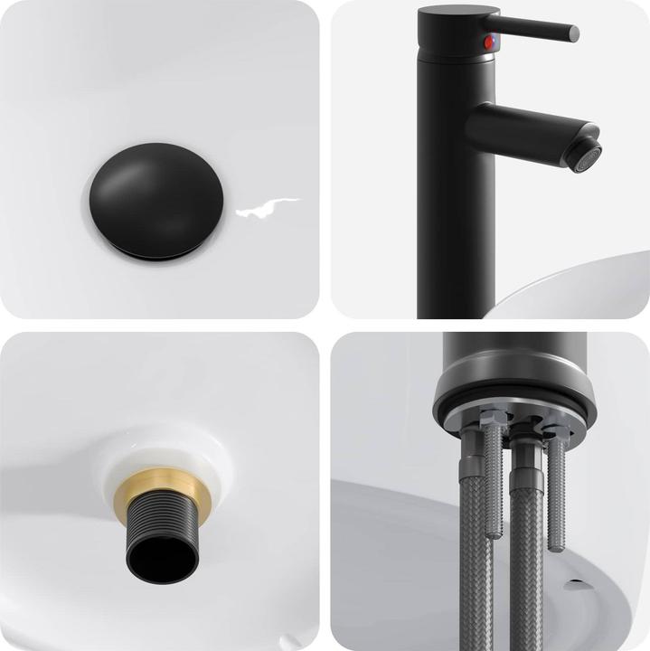 Produktbild vidaXL Badezimmerwaschbecken (385 mm, 385 mm)