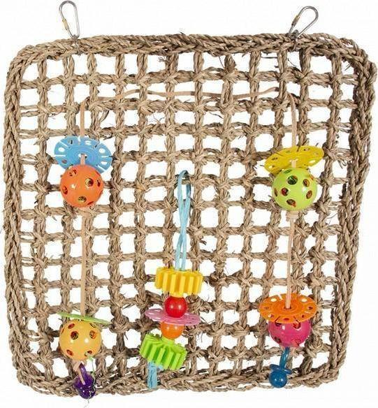 Duvoplus + + SPIELZEUG FÜR VÖGEL SEAGRAS-NETZ MIT ANHÄNGER 41x37cm