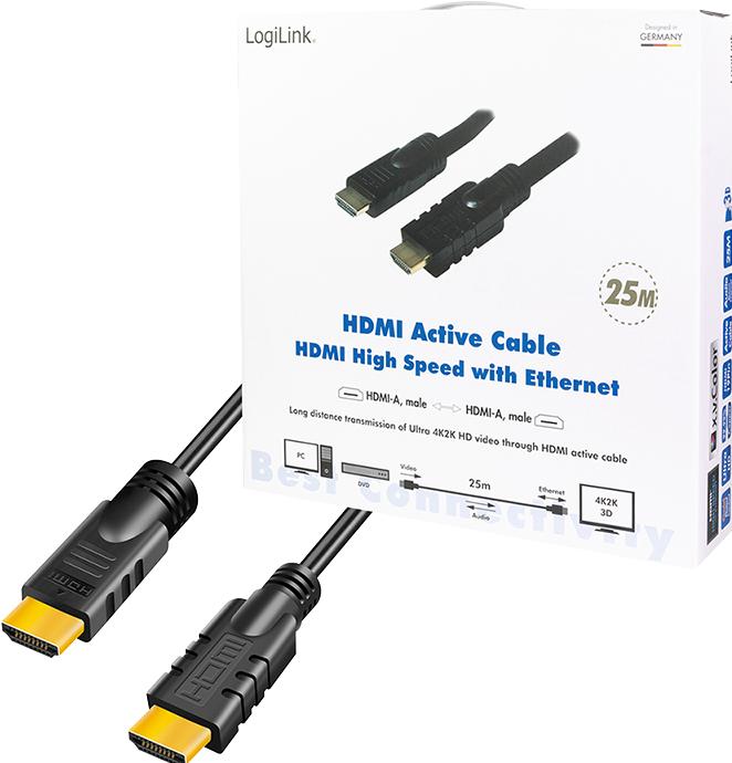 Image du produit LogiLink HDMI (Typ A) — HDMI (Typ A) (25 m, HDMI, 2.0)