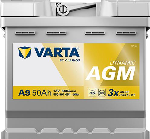 Produktbild Varta A9 Silver Dynamic (12 V, 50 Ah, 540 A)