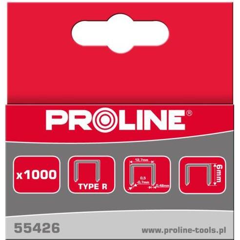 Pro-Line, Büroklammer, Gehärtete Klammern Typ R 6mm 1000Stk. - 55426 (1000 x)