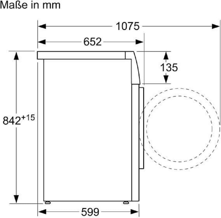 Produktbild Siemens WQ33G2DEX iQ500 (8 kg, Rechts, EU-Stecker)
