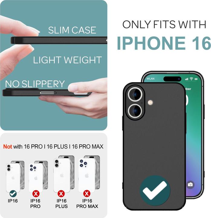 Image du produit Nalia Étui extra-fin pour téléphone portable 0,5 mm (Apple iPhone 16)