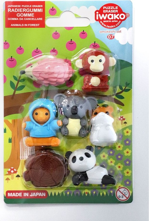 Produktbild Iwako Radiergummi Forest Animals