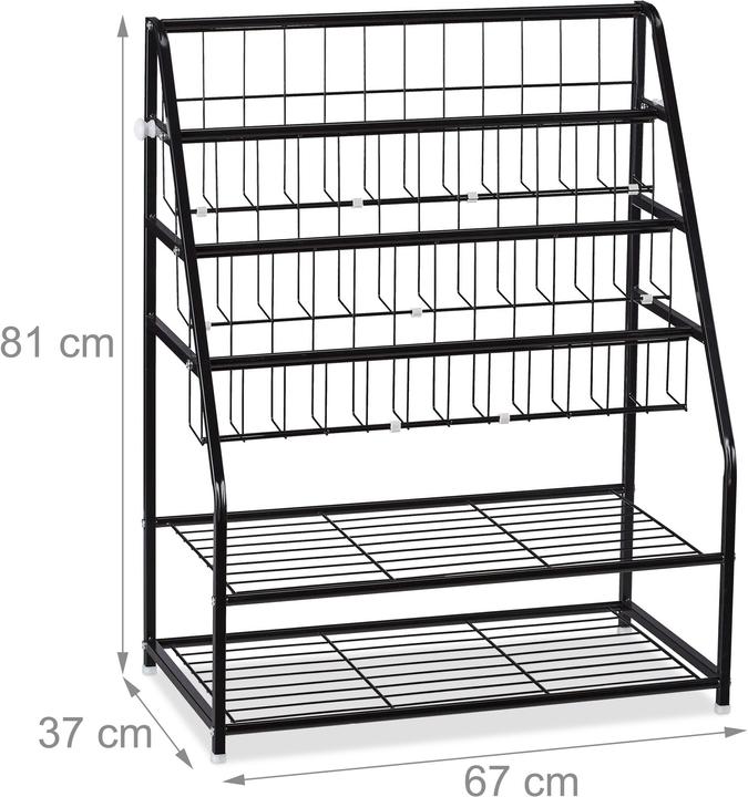 Immagine prodotto Relaxdays Portariviste da-terra (67 x 37 x 81 cm)