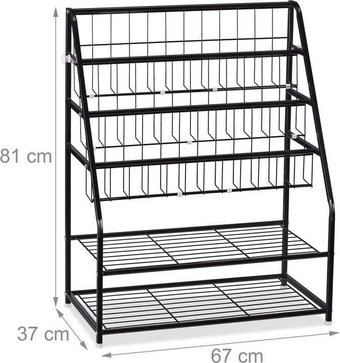 Actual product image Relaxdays Magazine rack (67 x 37 x 81 cm)