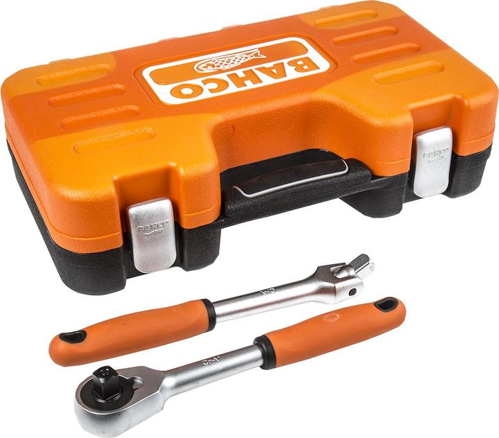 Actual product image Bahco 1/2"-Steckschlüssel-Satz, metrisch, Sechskant, inklusive Umschaltknarre - 24-teilig (32 mm, 24 mm, 13 mm, 16 mm, 11 mm, 18 mm, 23 mm, 27 mm, 19 mm, 14 mm, 15 mm, 21 mm, 22 mm, 12 mm, 17 mm, 20 mm, 10 mm, 30 mm)
