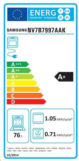 Energie-Label Samsung Piekarnik NV 7B7997AAK