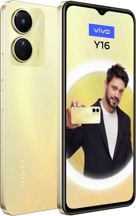 Image du produit Vivo Y16 (4+128) DG (128 Go, Drizzling Gold, 6.51", Double SIM, 4G)
