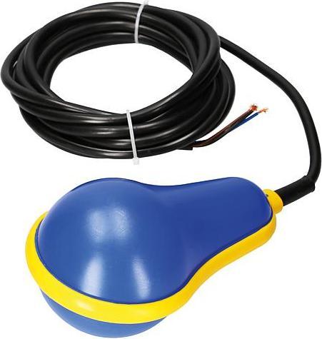 Actual product image Reltech Float switch. Filling/emptying 'dirty water' 5m IP68, neoprene cable, incl. counterweight