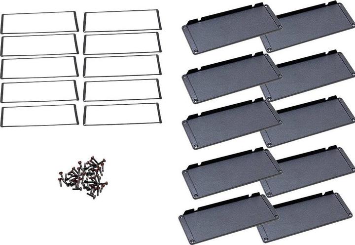 Hammond End plate Aluminium Black L x W H 16 194 72 mm 10 pcs.